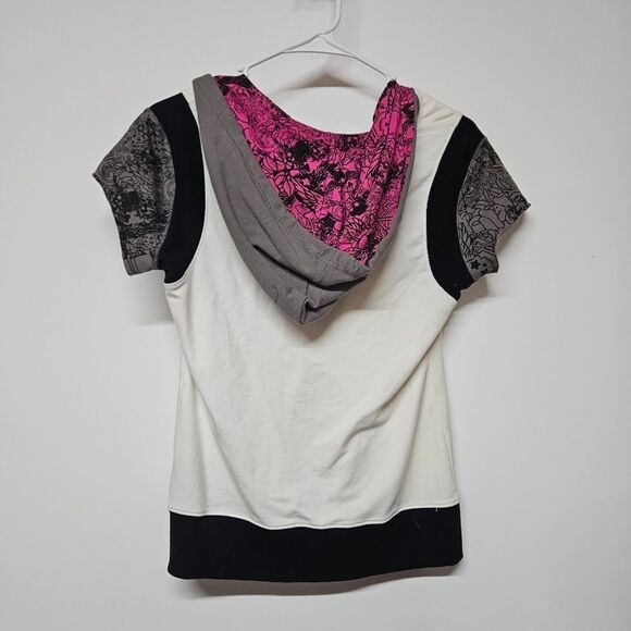 Super Rare Abbey Dawn By Avril Lavigne Short Sleeve Zip Up Hoodie Size Medium - Picture 5 of 6